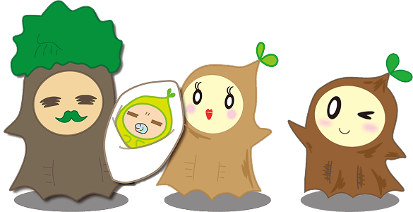 木ららちゃんの家族（父、母、兄、赤ちゃん）